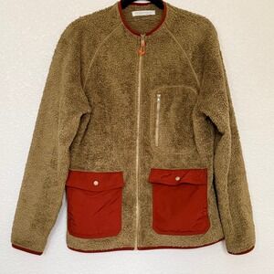 Outerknown Mens Medium Sherpa Fleece Full Zip Jacket Gorpcore Outdoor